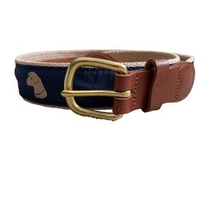 Boys Leatherman Ltd. S28 Navy Belt w/Labradors.